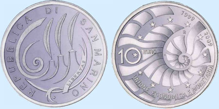 10 euro argent San Marin