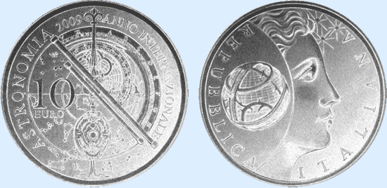 10 euro argent ann&eacute;e de l'astronomie