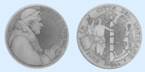 5 euro argent Vatican 2009