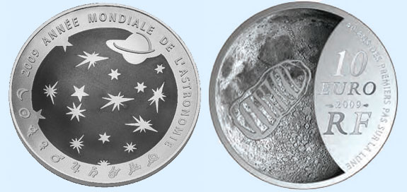 10 euro argent astronomie