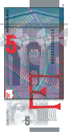 5 euro Pfund verso 5 euro Pfund verso