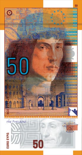 50 euro Pfund recto